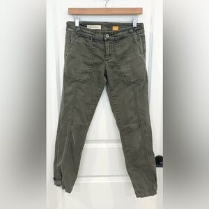 Anthropologie Pilcro And The Letterpress Hyphen Ankle Chino Pants Army Green 27